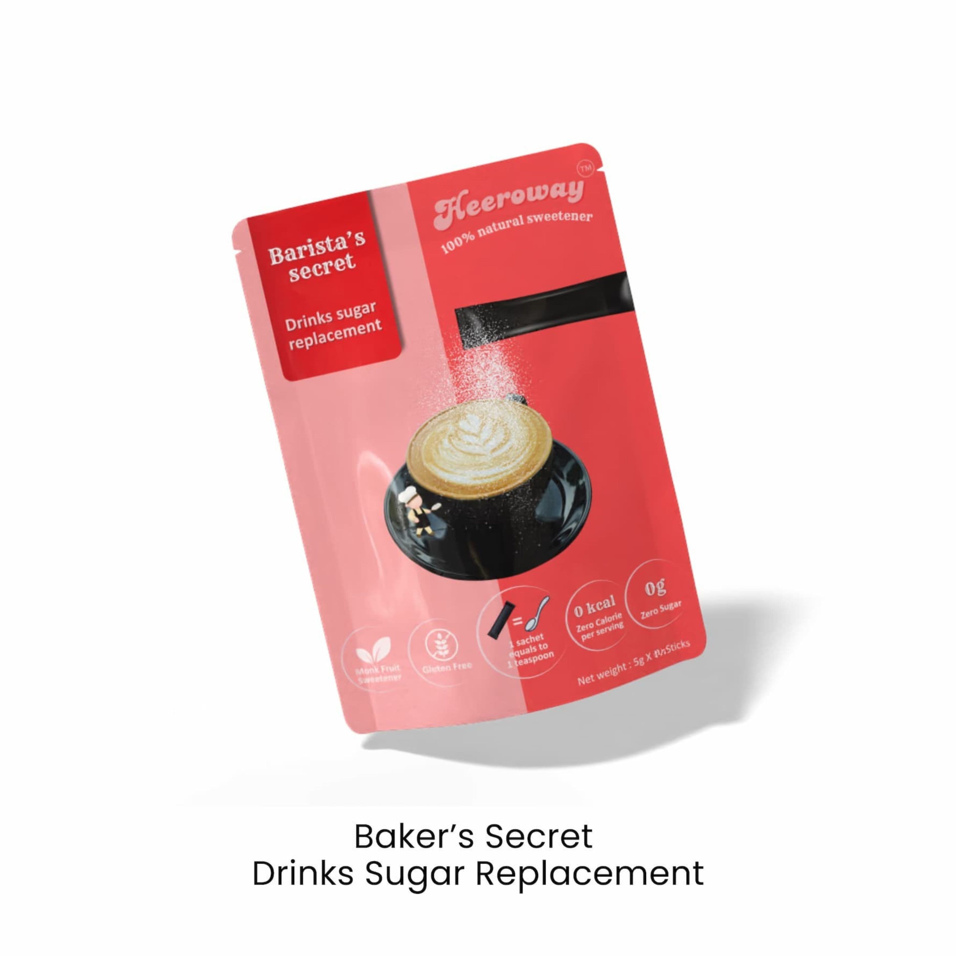 Baker’s Secret Barista’s drinks sugar replacement – natural sweetener for coffee and beverages