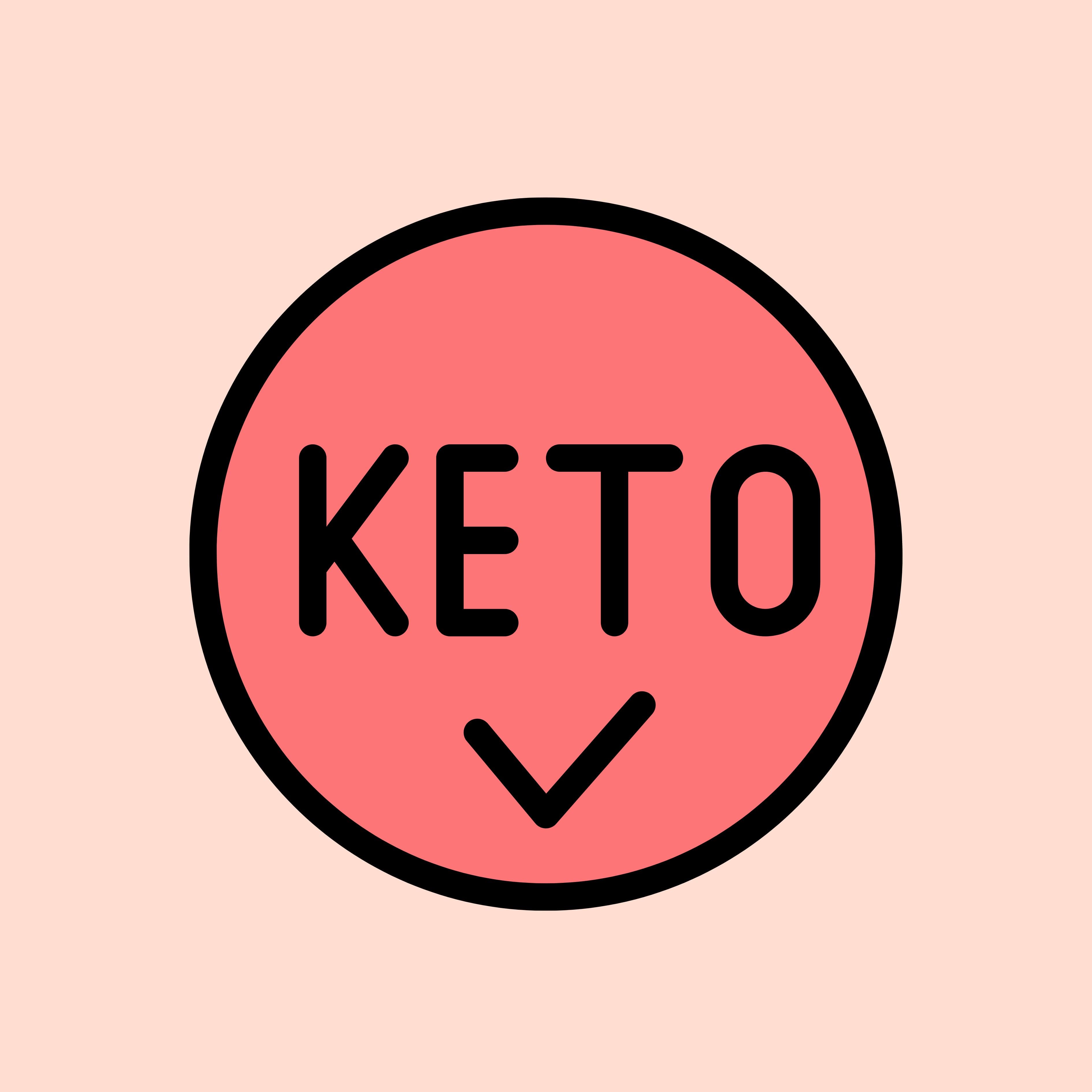 round red keto-friendly check icon
