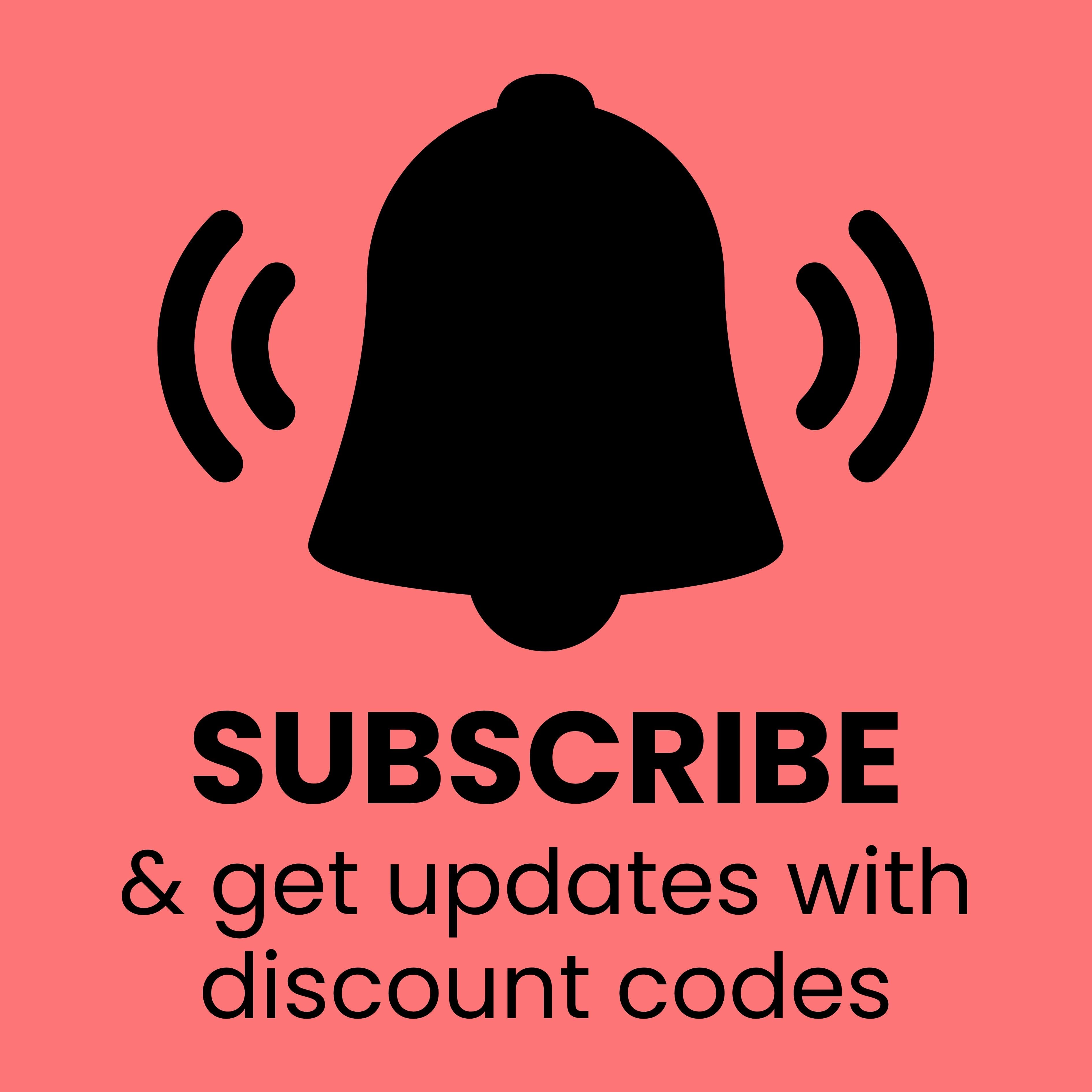 Black ringing bell notification icon on pink background