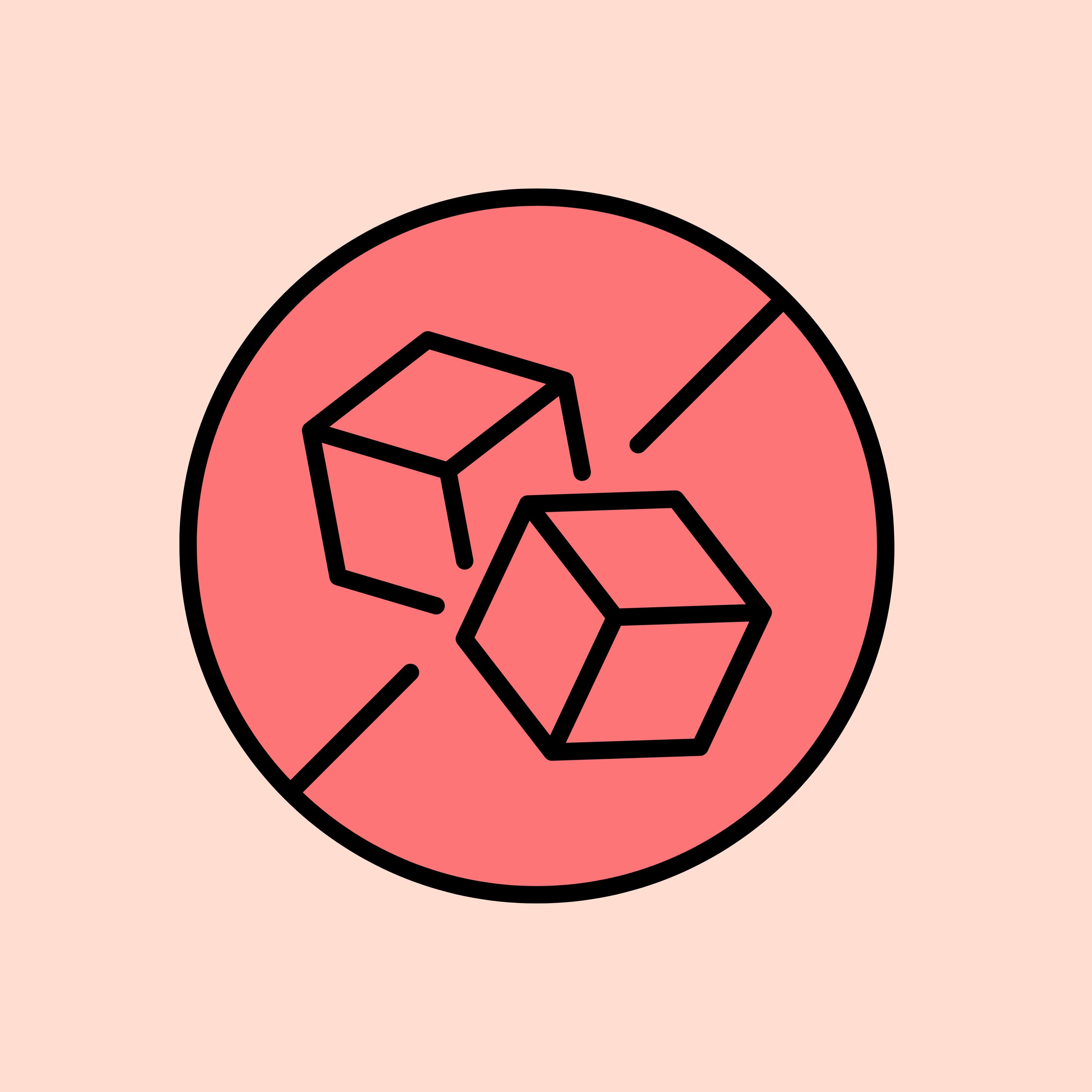 sugar-free icon with sugar cubes crossed out inside red circle