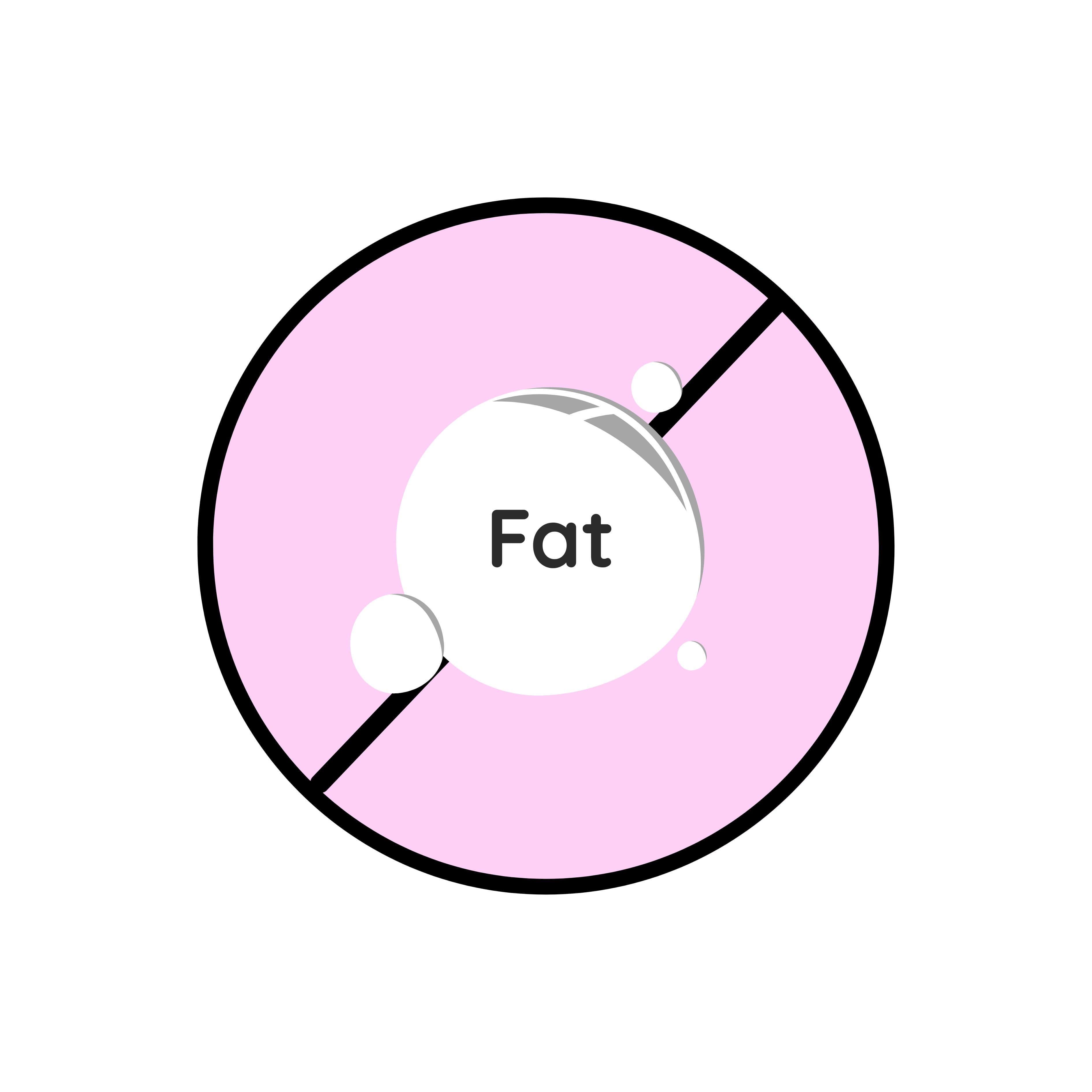 zero fat icon representing fat free sugar free snacks