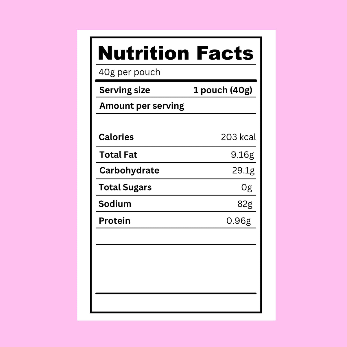 nutritional facts for heeroway corn biscuit in light purple background 